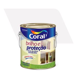 Tinta Acrílica Standard SemiBrilho Brilho e Proteção Branco Neve 3,6L - Coral