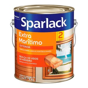 Verniz para Madeira Exterior Acetinado Premium Extra Marítimo Incolor 3,6L - Sparlack