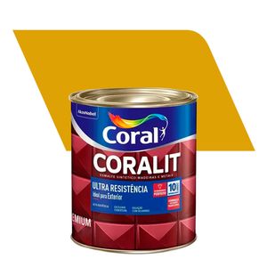 Tinta Esmalte Sintético Alto Brilho Premium Ultra Resistência Coralit Ouro 3,6L - Coral