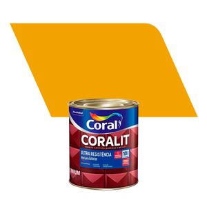 Tinta Esmalte Sintético Alto Brilho Premium Ultra Resistência Coralit Ouro 0,9L - Coral