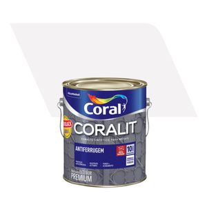 Tinta Esmalte Sintético Fosco Premium Anti Ferrugem Coralit Branco Neve 3,6L - Coral
