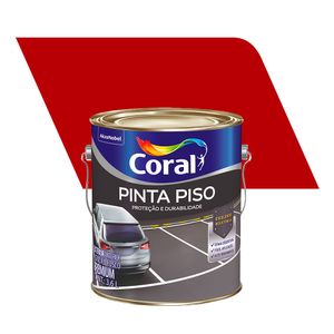 Tinta Acrílica Premium Fosco Pinta Piso Vermelho Segurança 3,6L - Coral