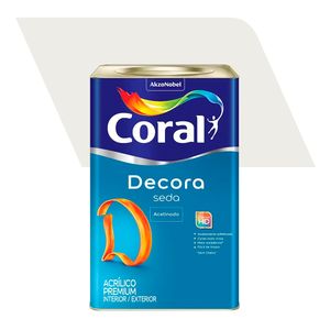 Tinta Acrílica Premium Acabamento de Seda Acetinado Branco Gelo 18L - Coral