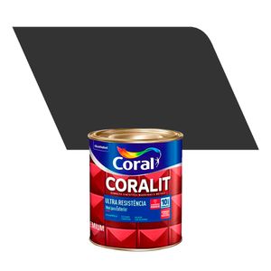 Tinta Esmalte Sintético Alto Brilho Premium Ultra Resistência Coralit Preto 0,9L - Coral