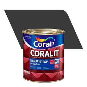 Tinta Esmalte Sintético Alto Brilho Premium Ultra Resistência Coralit Preto 3,6L - Coral