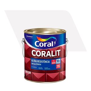 Tinta Esmalte Sintético Acetinado Premium Coralit Ultra Resistência Branco Neve 3,6L - Coral