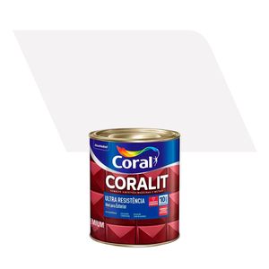 Tinta Esmalte Sintético Acetinado Premium Coralit Ultra Resistência Branco Neve 0,9L - Coral