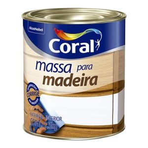 Massa para Madeira Coralit Branco Neve 1,5kg - Coral