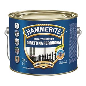 Tinta Esmalte Sintético Brilhante Premium Direto na Ferrugem Hammerite Branco Neve 2,4L - Coral