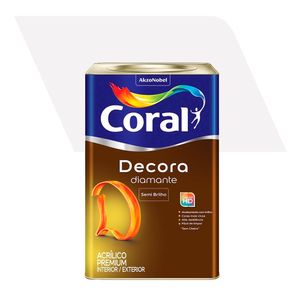 Tinta Acrílica Premium SemiBrilho Decora Diamante Branco Neve 18L - Coral