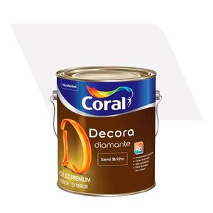 Tinta Acrílica Coral Decora Semi Brilho Branco Neve 3,6L