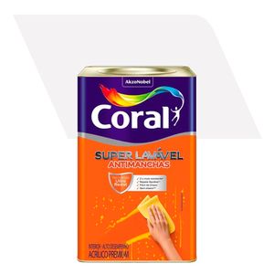 Tinta Acrílica Premium Fosco Super Lavável Branco Neve 18L - Coral