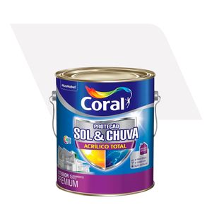 Tinta Acrílica Standard Fosco Premium Sol e Chuva Branco Neve 3,6L -Coral