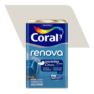 Tinta Acrílica Premium Fosco Renova Paredes Branco Gelo 16L - Coral