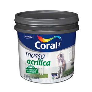 Massa Acrílica Branco Neve 25kg - Coral