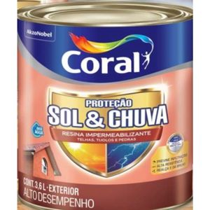 Resina Coral Incolor Proteção Impermabilizante Sol&Chuva 3,6L