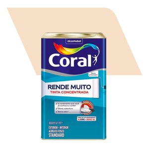 Tinta Acrílica Standard Fosco Rende Muito Palha 16L - Coral