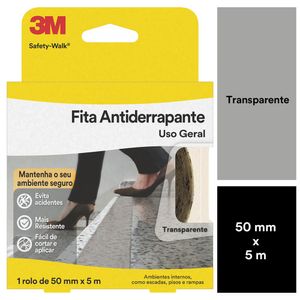 Antiderrapante Safety Transparente 50mmx5M Walk 3M