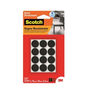 Feltro Protetor Anti Deslizante 3M Scotch Redondo Preto P