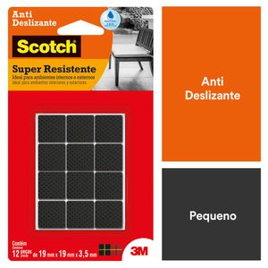 Feltro Protetor Anti Deslizante 3M Scotch Quadrado Preto P