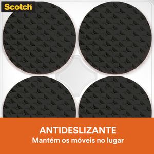 Feltro Protetor Anti Deslizante 3M Scotch Quadrado Preto P
