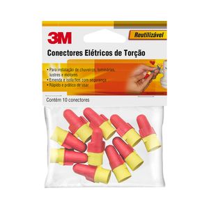 Conector de Torção 3M Scotch Amarelo e Vermelho 3 M