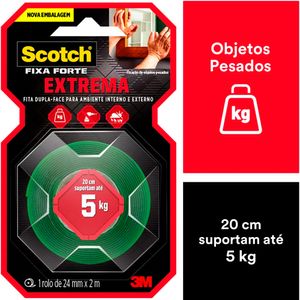 Fita Dupla Face 3M Scotch Fixação Extrema Fixa Forte VHB 25mmX2m