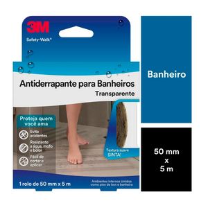 Antiderrapante para Banheiros 3M Transparente 50x5cm