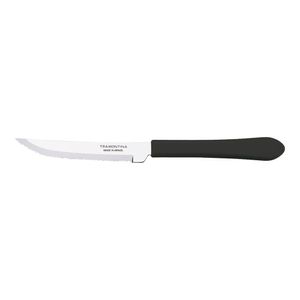 Faca de Churrasco com Serra Inox com Cabo de Polipropileno Leme Preto 4" - 23180404 - Tramontina