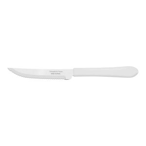 Faca de Churrasco com Serra Inox com Cabo Leme Branco 4" - 23180484 - Tramontina