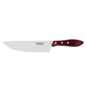 Faca Chef para Carne em Inox e Cabo Madeira Polywood Vermelho 8" - 21191178 - Tramontina