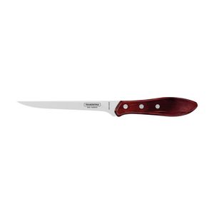 Faca para Desossar em Inox e Cabo de madeira Vermelho 6" - 21188176 - Tramonina