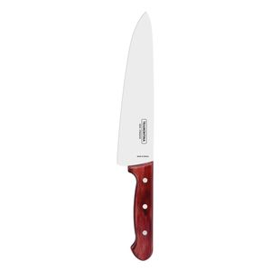 Faca Chef para Carne em Inox e Cabo Madeira Polywood Vermelho 10" - 21199722 - Tramontina