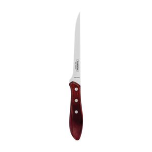 Faca para Desossar em Inox e Cabo de madeira Vermelho 6" - 21188176 - Tramonina