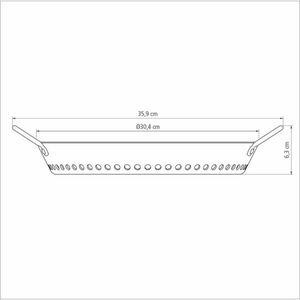 Grelha de Churrasco para Legumes em Alumínio com Revestimento Anodizado Grafite 30CM - 20889030 - Tramontina