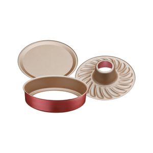 Forma para Bolo ou Torta com Fundo Removível em Alumínio Antiaderente Starflon Max Vermelha 3,3L 26CM - 20066726 - Tramontina