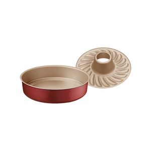Forma para Bolo ou Torta com Fundo Removível em Alumínio Antiaderente Starflon Max Vermelha 3,3L 26CM - 20066726 - Tramontina