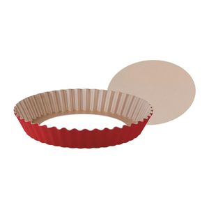 Forma para Bolo ou Torta com Fundo Removível em Alumínio com Revestimento Antiaderente Starflon Max Vermelha 24CM - 20064724 - Tramontina