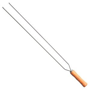 Espeto Duplo para Churrasco com Lâmina em Aço Inox e Cabo de Madeira 65CM - 26419065 - Tramontina