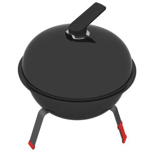 Churrasqueira a Carvão com Tampa Grelha e Utensílios em Aço Inox Preto - TCP-320L - Tramontina