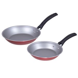 Jogo de Frigideiras em Alumínio com Revestimento Interno e Externo em Antiaderente Starflon Max Turim Vermelho com 2 Peças - 20198/764- Tramontina