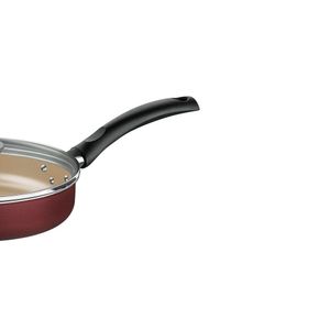 Frigideira Reta em Alumínio com Revestimento Interno e Externo em Antiaderente Starflon Max Turim Vermelho 22CM 1,7L - 20265822 - Tramontina