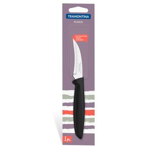 Faca para Tornear com Lâmina em Aço Inox e Cabo de Polipropileno Plenus Preto 3" - Tramontina