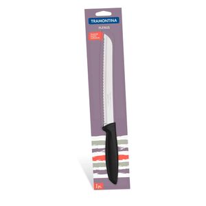 Faca para Pão em Inox e Cabo de Polipropileno Plenus Preto 8" - 23422108 - Tramontina