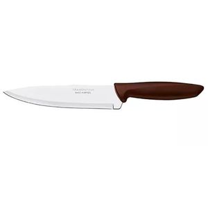 Jogo de Facas para Carne com Garfo Trinchante 2 Peças em Inox e Cabo em Polipropileno Plenus Marrom - 23498410 - Tramontina