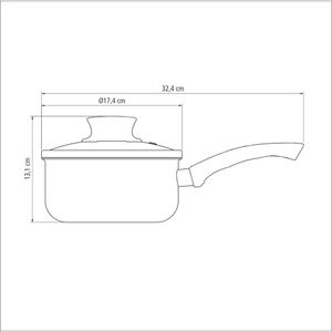 Panela em Alumínio com Tampa Revestimento Interno e Externo Antiaderente Starflon Max Paris Vermelho 16CM 1,5L - 28525716 - Tramontina