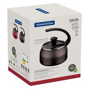 Chaleira em Alumínio Antiaderente Starflon Max Chumbo 1,9L - 28534619 - Tramontina