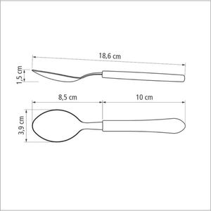 Colher de Sopa em Inox com Cabo de Polipropileno Leme Cinza - 23183430 - Tramontina