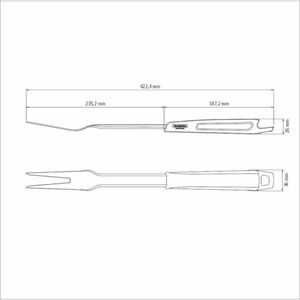 Garfo Trinchante para Carne em Inox e Cabo de Polipropileno Preto - 26591100 - Tramontina