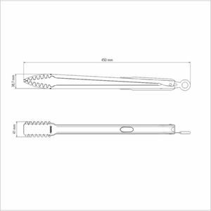 Pegador de Carne para Churrasco em Inox e Proteção Emborrachada Black Preto - 26593100 - Tramontina